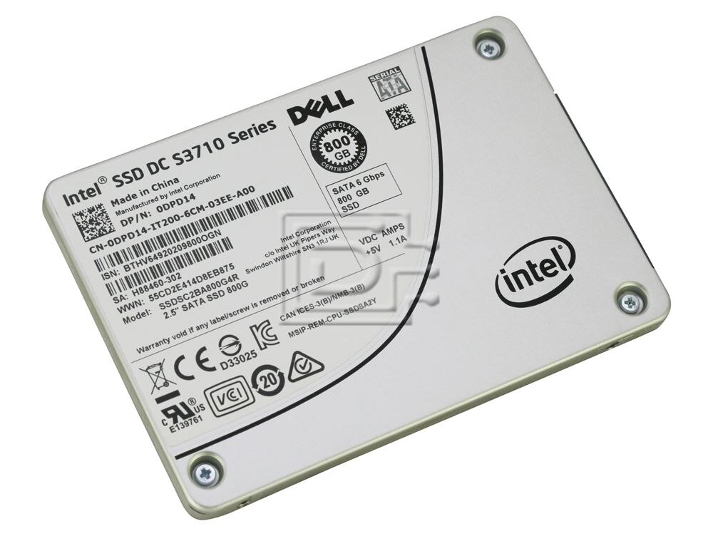 INTEL SSDSC2BA800G4R DPD14 0DPD14 SATA 2.5" SSD Solid State Hard Drive Image 2 image