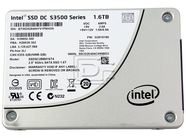 INTEL SSDSC2BB016T401 SSDSC2BB016T4 SATA Solid State Drive image 1