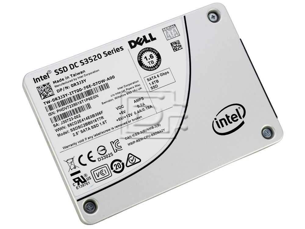 INTEL SSDSC2BB016T7R R3J3Y 0R3J3Y SATA Solid State Drive Image 2 image