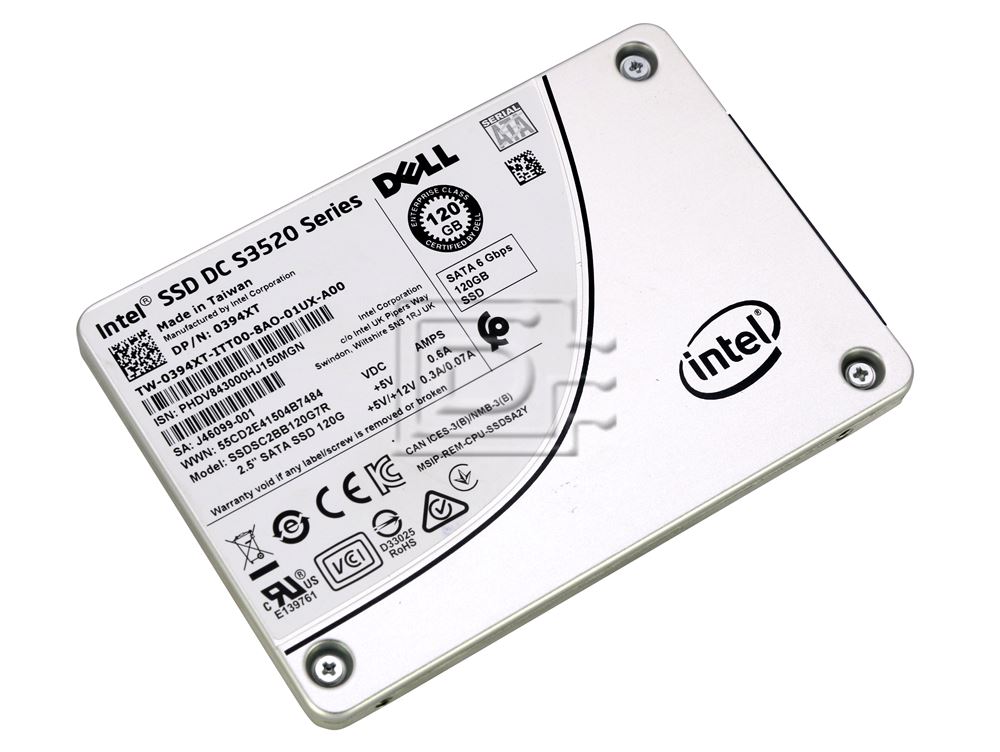 INTEL SSDSC2BB120G7R 394XT 0394XT SATA Solid State Drive Image 3 image