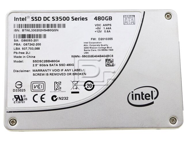 INTEL SSDSC2BB480G401 SSDSC2BB480G4 SSDSC2BB480G401 SATA SSD image 1
