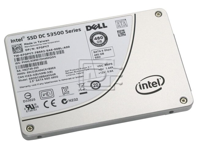 INTEL SSDSC2BB480G4R 7GPY7 07GPY7 CFPWY 0CFPWY SATA Solid State Drive image 1