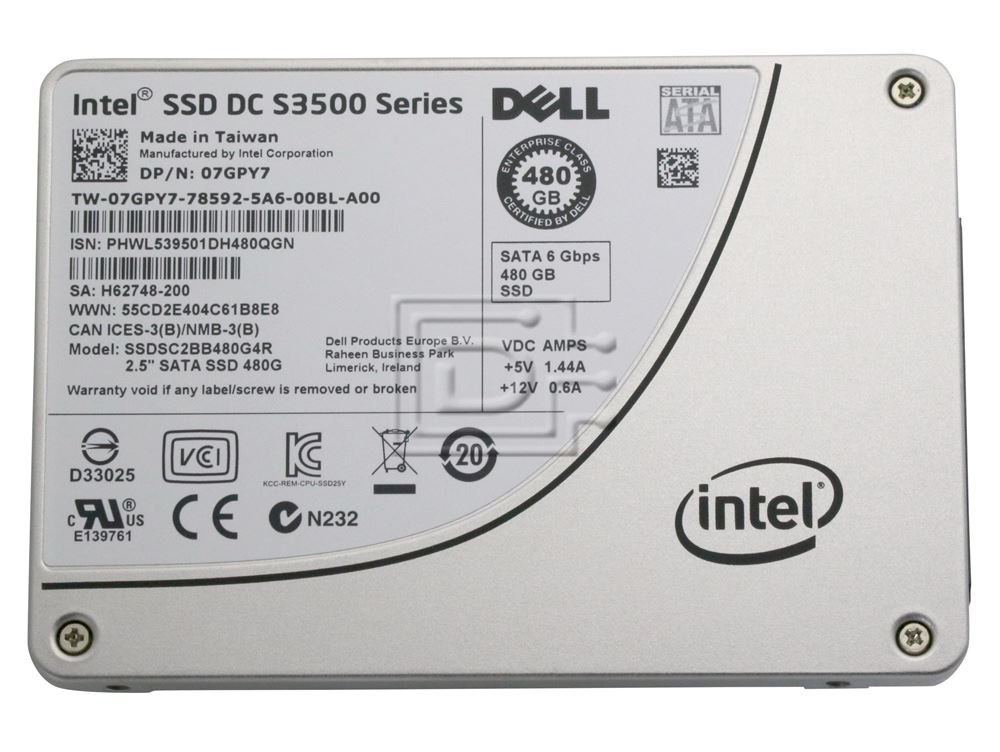 INTEL SSDSC2BB480G4R 7GPY7 07GPY7 CFPWY 0CFPWY SATA Solid State Drive Image 2 image
