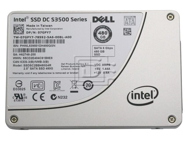 INTEL SSDSC2BB480G4R 7GPY7 07GPY7 CFPWY 0CFPWY SATA Solid State Drive image 2