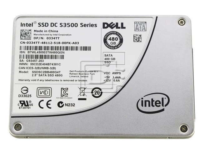 INTEL SSDSC2BB480G4T 334TT 0334TT SATA Solid State Drive image 1
