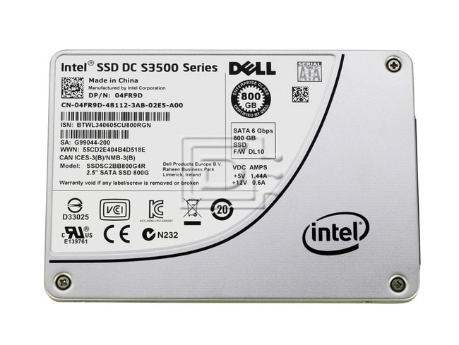 INTEL SSDSC2BB800G4R 04FR9D 4FR9D SATA SSD 2.5inch Image 1 image