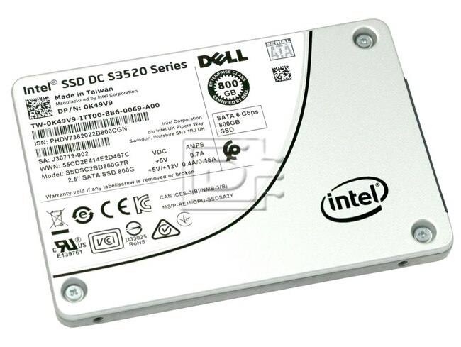 INTEL SSDSC2BB800G7R K49V9 0K49V9 SSDSC2BB800G701 SSDSC2BB800G7 800GB SSD INTEL Image 1 image