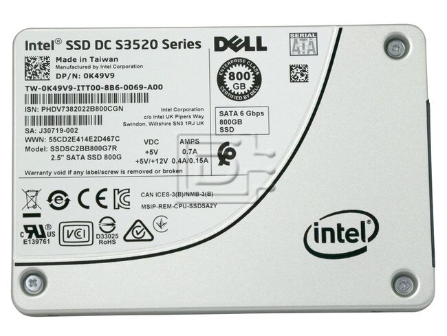INTEL SSDSC2BB800G7R K49V9 0K49V9 SSDSC2BB800G701 SSDSC2BB800G7 800GB SSD INTEL Image 2 image
