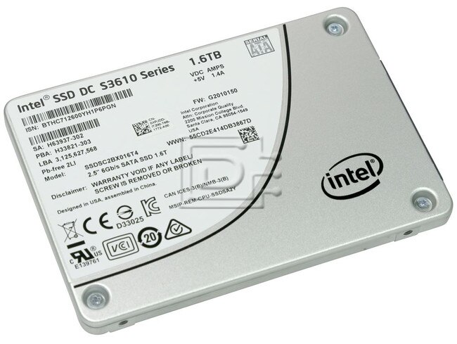 Intel S3610 Series SSDSC2BX016T4 / Dell XPJDD 1.6TB 6Gbps 2.5" 3-DWPD MLC SATA SSD