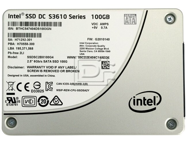 INTEL SSDSC2BX100G401 SSDSC2BX100G410 SSDSC2BX100G4 SSDSC2BX100G401 SATA SSD image 2