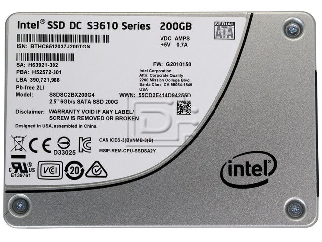 INTEL SSDSC2BX200G4R SSDSC2BX200G4 SATA Solid State Drive image 2