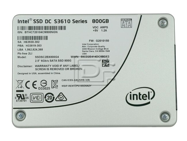 INTEL SSDSC2BX800G401 SSDSC2BX800G4 SATA Solid State Drive Image 2 image