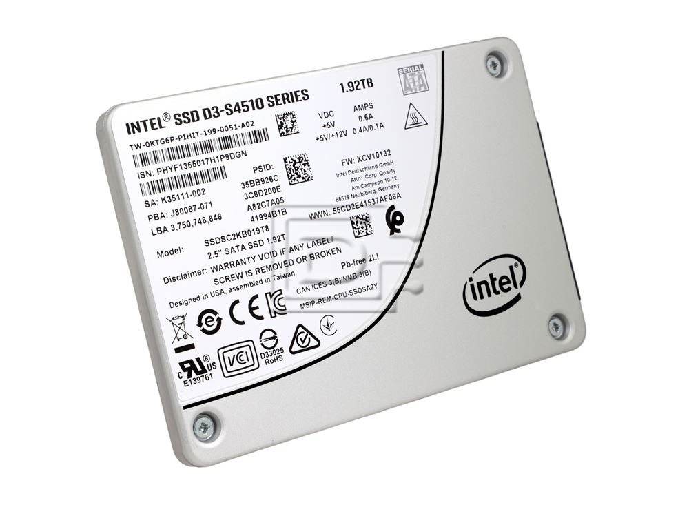 INTEL SSDSC2KB019T801 1.92TB SATA Solid State Drive Image 1 image