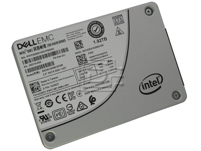 INTEL SSDSC2KB019T8R C6K76 0C6K76 33R2T 033R2T 1.92TB 2.5 SSD SATA Image 1 image