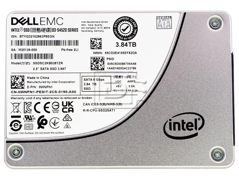 Dell WNPN1 3.84TB SATA 6Gbps Read Intensive RI TLC 2.5
