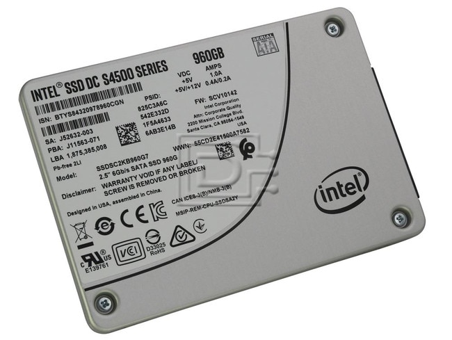 Intel SSDSC2KB960G701 960GB 6Gbps TLC DC S4500 Series Read