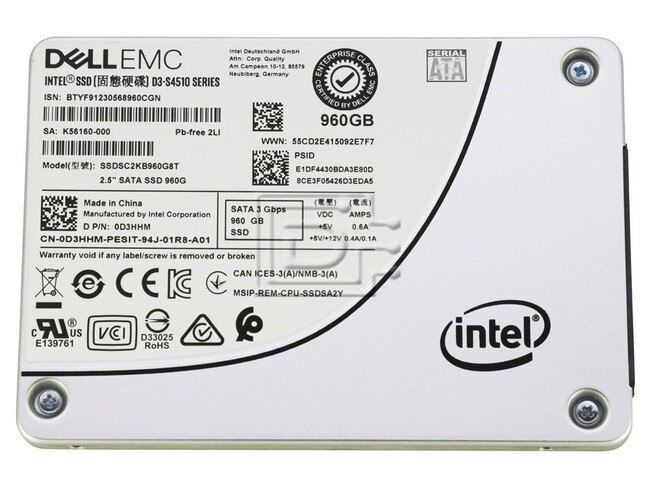 INTEL SSDSC2KB960G8T D3HHM 0D3HHM 960GB 2.5 SSD SATA image 1
