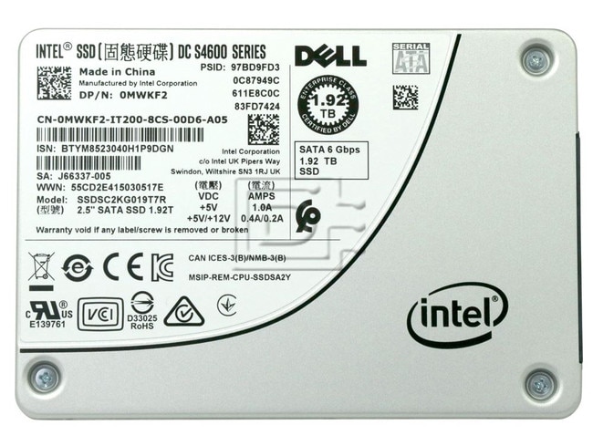 INTEL SSDSC2KG019T7R MWKF2 0MWKF2 SSDSC2KG019T701 SATA Solid State Drive Image 2 image