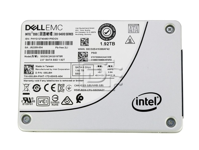 INTEL SSDSC2KB019T7R 055J8H 55J8H 1.92TB 2.5 SSD SATA image 1