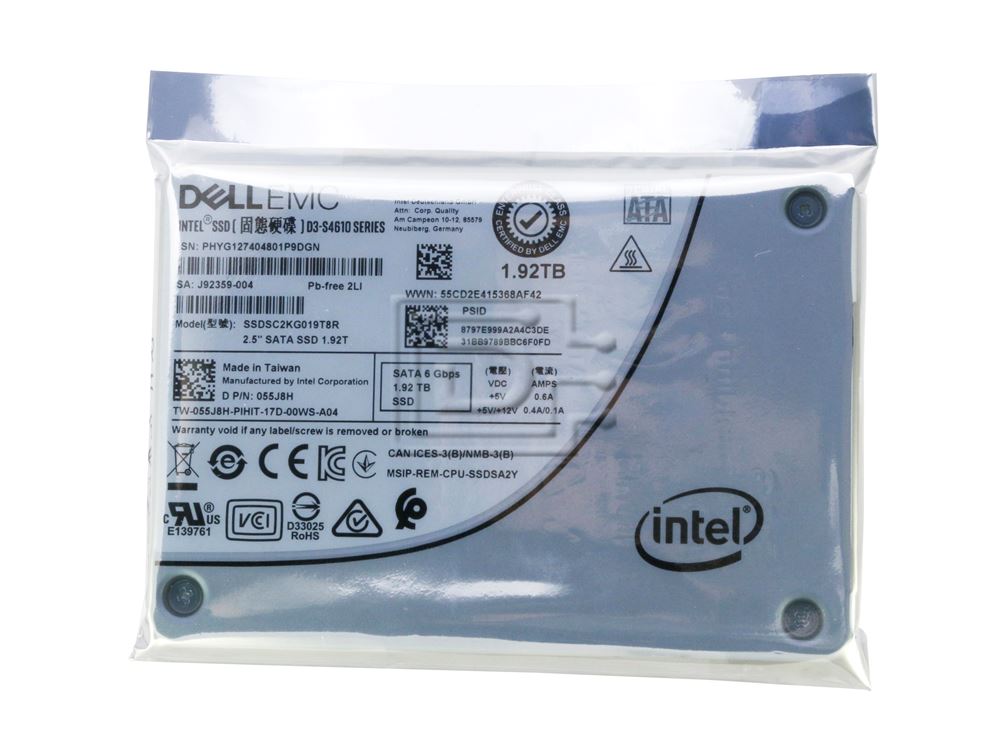 INTEL SSDSC2KG019T8R 055J8H 55J8H 1.92TB 2.5 SSD SATA Image 2 image