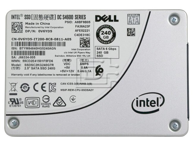 INTEL SSDSC2KG240G7R V6YD5 0V6YD5 SSDSC2KG240G701 SATA Solid State Drive Image 2 image