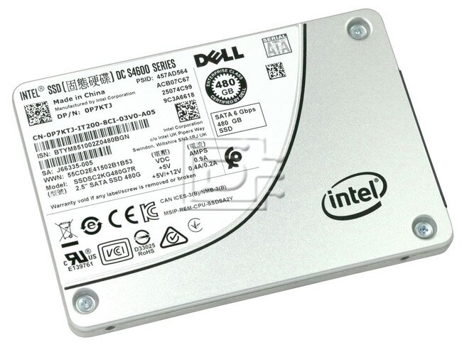 INTEL SSDSC2KG480G7R P7KTJ 0P7KTJ SSDSC2KG480G701 SATA Solid State Drive image 1