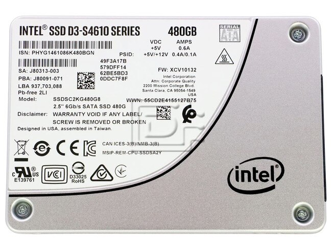INTEL SSDSC2KG480G801 SATA Solid State Drive Image 1 image