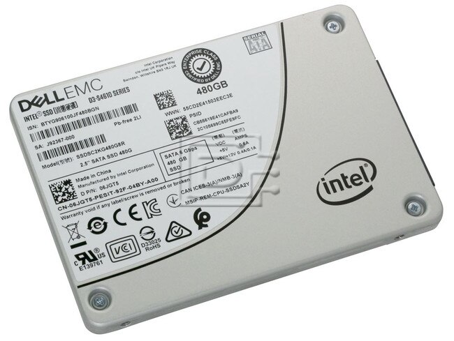 INTEL SSDSC2KG480G8R 6JGT5 06JGT5 SATA Solid State Drive Image 1 image