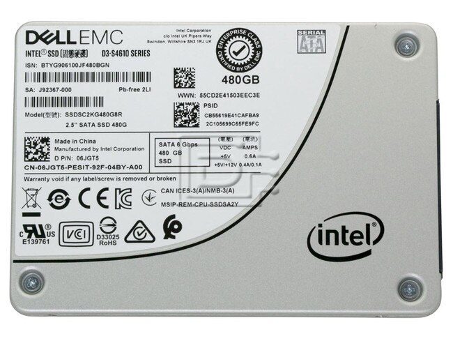 INTEL SSDSC2KG480G8R 6JGT5 06JGT5 SATA Solid State Drive Image 2 image