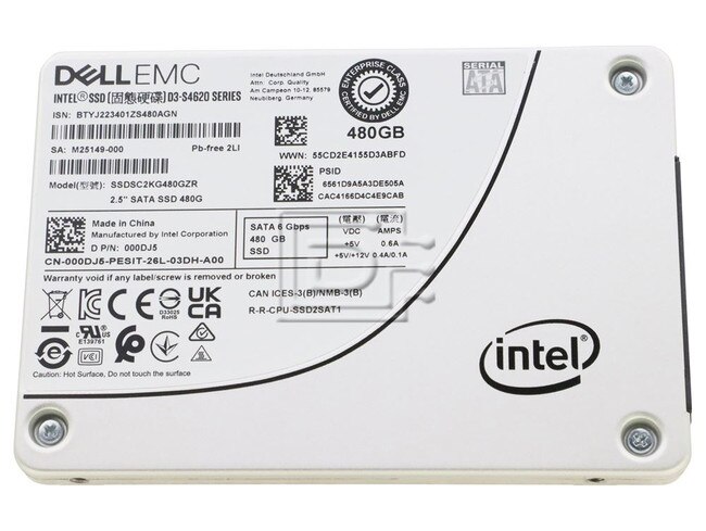INTEL SSDSC2KG480GZR 00DJ5 SATA Solid State Drive Image 1 image