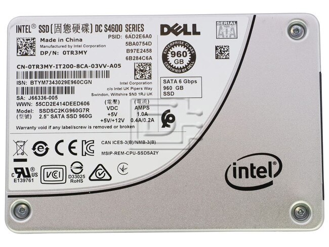INTEL SSDSC2KG960G7R TR3MY 0TR3MY SATA Solid State Drive Image 1 image