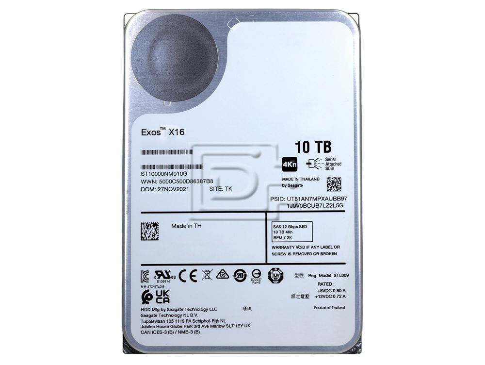 Seagate ST10000NM010G Seagate 10TB SAS SED-FIPS 4Kn HDD Hard Drive Image 2 image