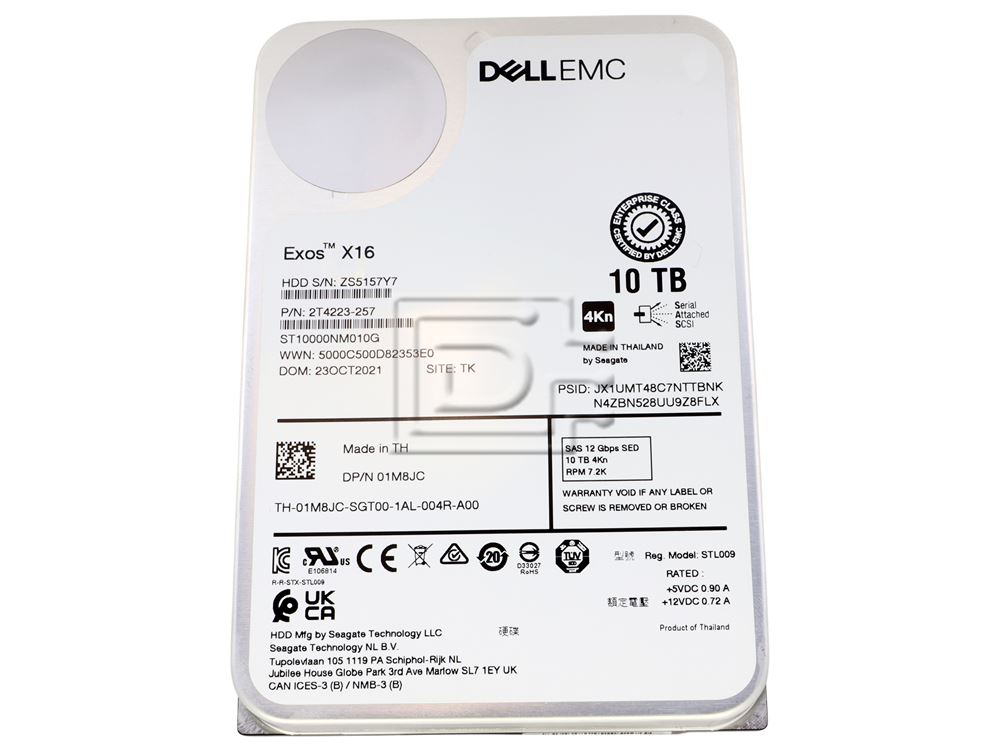 Seagate ST10000NM010G 1M8JC 01M8JC SAS Hard Drive Image 2 image