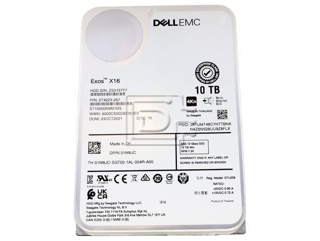 Seagate ST10000NM010G 1M8JC 01M8JC SAS Hard Drive Image 2 image