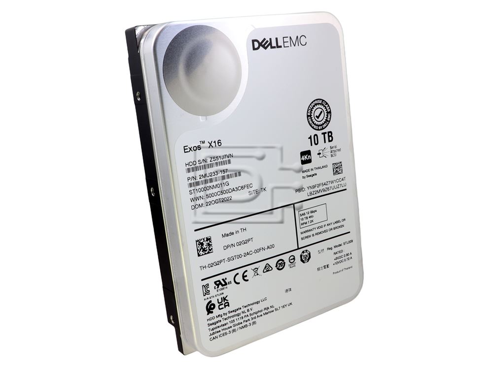 Seagate ST10000NM011G 2G2PT 02G2PT SAS Hard Drive Image 1 image