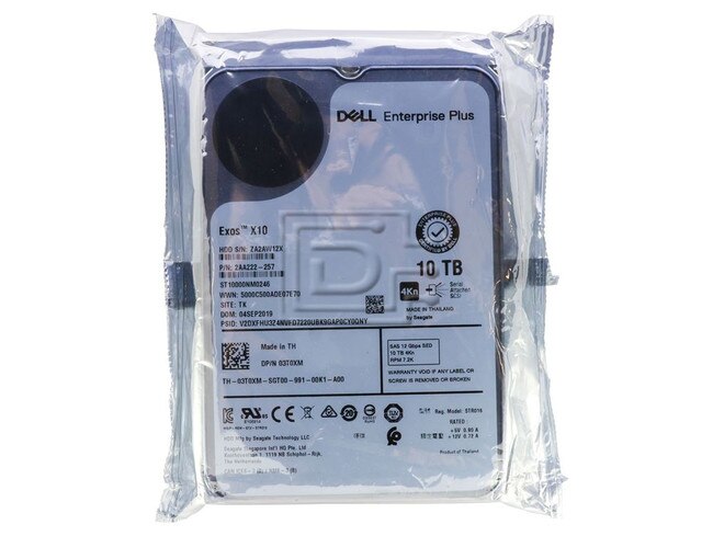 Seagate ST10000NM0246 2AA222-257 3T0XM 03T0XM SAS Hard Drive Image 1 image
