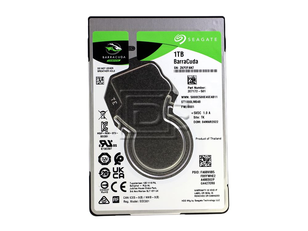 Seagate ST1000LM048 P4DD6 0P4DD6 Barracuda 1TB Laptop SATA Hard Drive Image 2 image