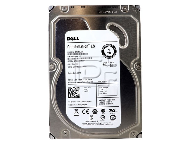 Seagate ST1000NM0001 740YX 0740YX 9YZ264-150 TH-0740YX-21233-19D-02QC-A00 SAS Hard Drive Image 2 image