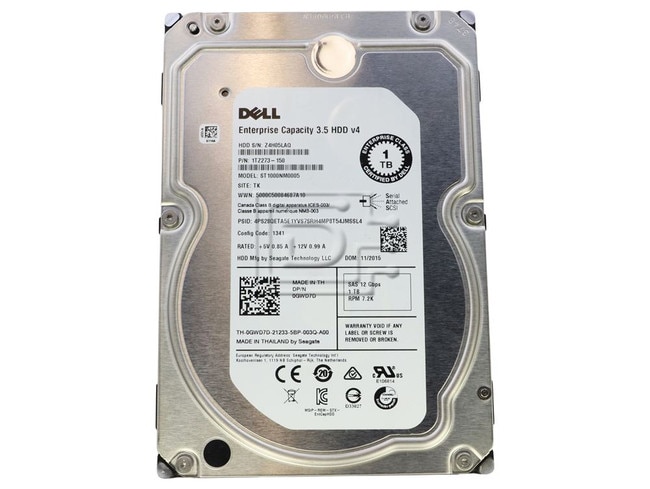 Seagate ST1000NM0005 GWD7D 0GWD7D 1TB Enterprise SAS Hard Drive Image 1 image