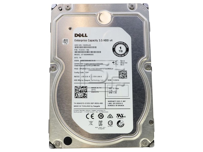 Seagate ST1000NM0005 GWD7D 0GWD7D 1TB Enterprise SAS Hard Drive image 1