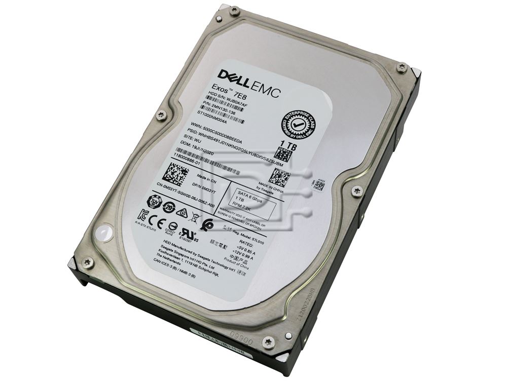 Dell EMC M33YT / Seagate Exos 7E8 ST1000NM004A 1TB 3.5