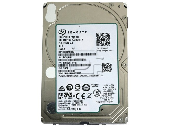 Seagate ST1000NX0313 1FN101-002 SATA Hard Drive Image 2 image
