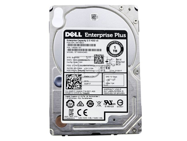 Seagate ST1000NX0453 G8FVT 0G8FVT 1VE200-157 Enterprise Plus 1TB SAS Hard Drive Image 1 image