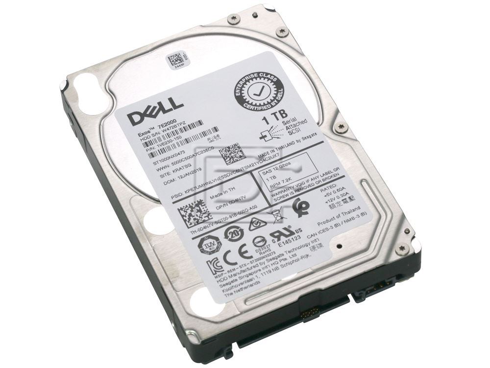 Dell D4N7V RX55H / Seagate ST1000NX0473 1TB 2.5” 12Gbps 7.2K