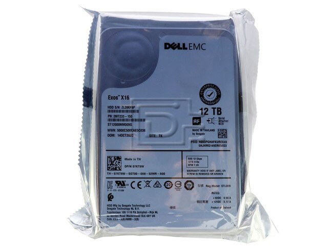 Seagate ST12000NM009G 7KT9W 07KT9W Dell 12TB SAS Hard Drive ME4 / ME5 Image 3 image