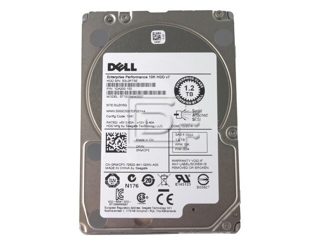 Dell RMCP3 / Seagate Enterprise Performance ST1200MM0007 1.2TB 10K 2.5 ...