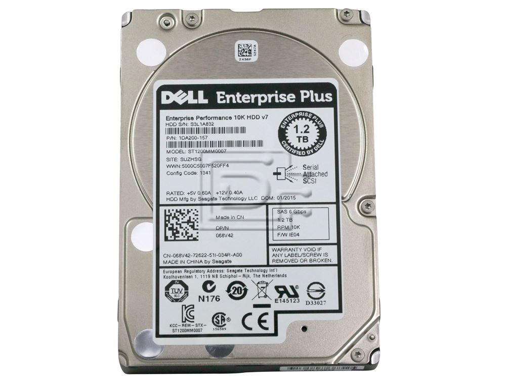 Seagate ST1200MM0007 068V42 68V42 1DA200-157 Seagate 1.2TB 1200GB 10K 10000RPM SAS Hard Drives Image 2 image