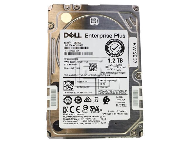 Seagate ST1200MM0069 DVK9P 0DVK9P SAS Hard Drives Image 1 image