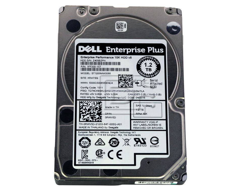 Seagate ST1200MM0088 RWV5D 0RWV5D SAS Hard Drive Image 2 image