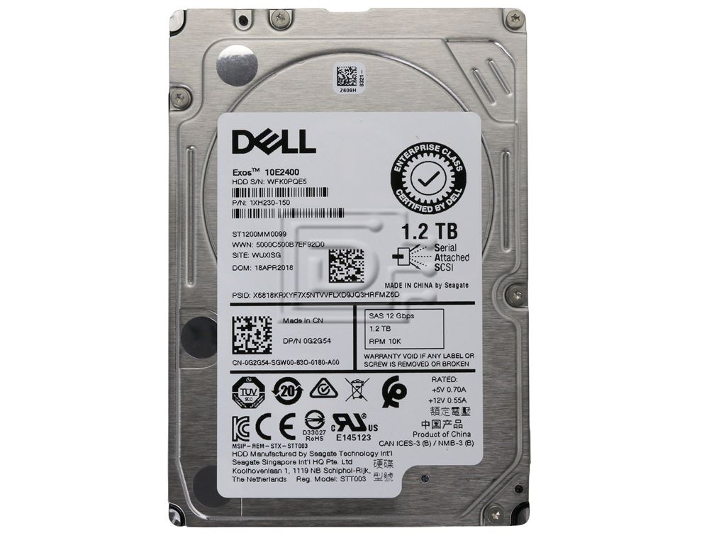 Seagate ST1200MM0099 G2G54 0G2G54 1XH230-150 Dell 1.2TB 10K 2.5 SAS Hard Drive HDD ME4 / ME5 Image 2 image
